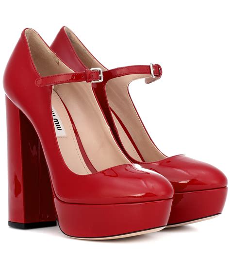 miu miu pumps red|Women's Miu Miu Pumps .